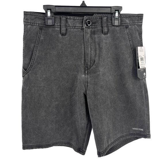 Volcom SNT Blitzed Hybrid Board Shorts Boys Size 16 (28) Washed Black - Picture 1 of 7